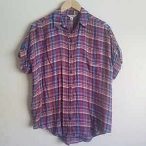**SALE** Lucky Brand Over Sized Paid Flannel Shirt